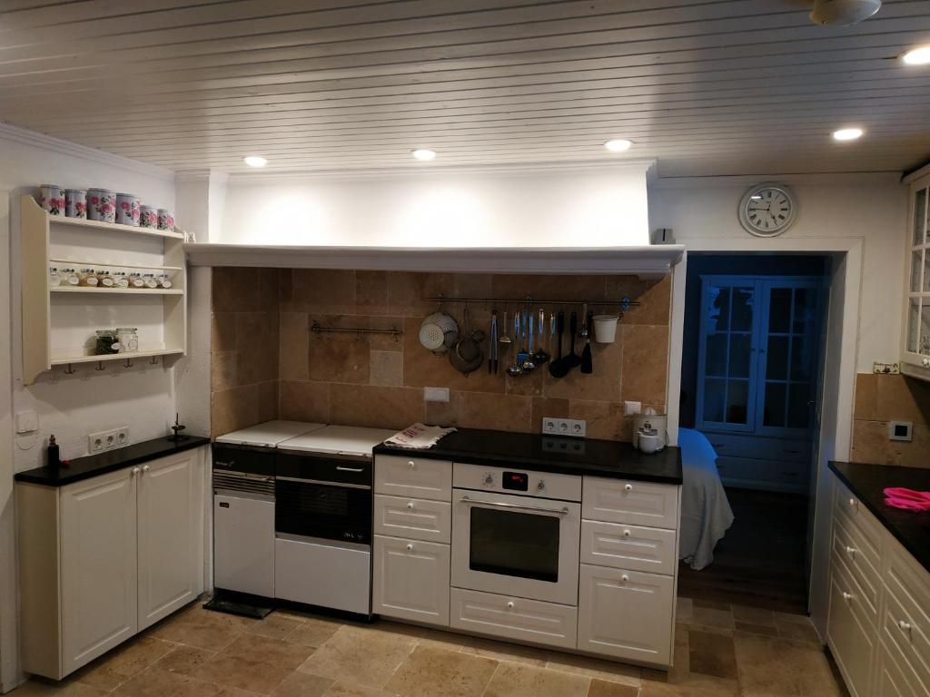 Kuchyň nebo kuchyňský kout v ubytování Land - Haus