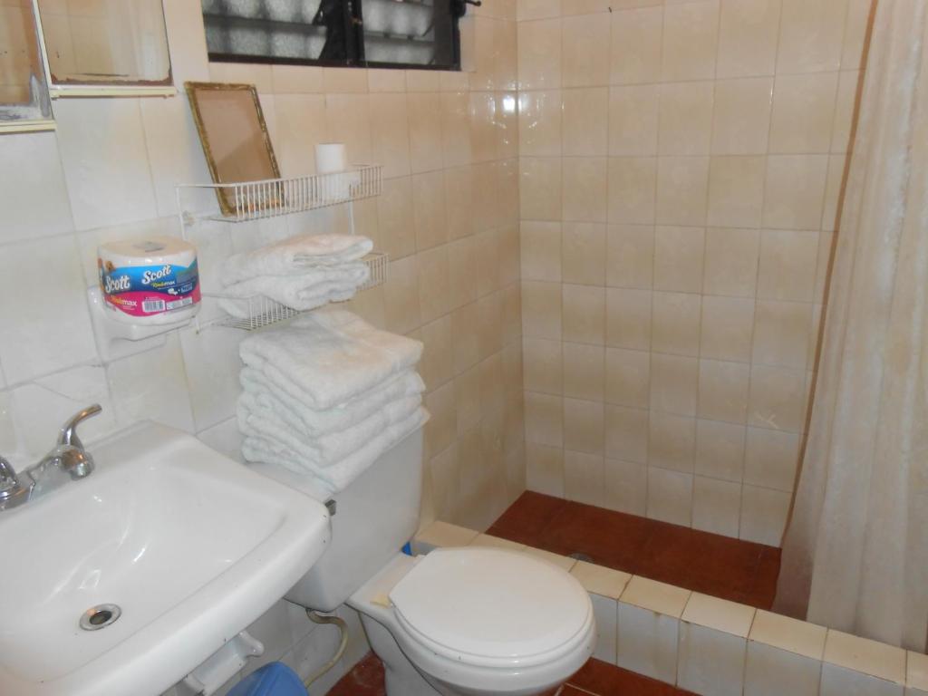 Koupelna v ubytování Casa Monika