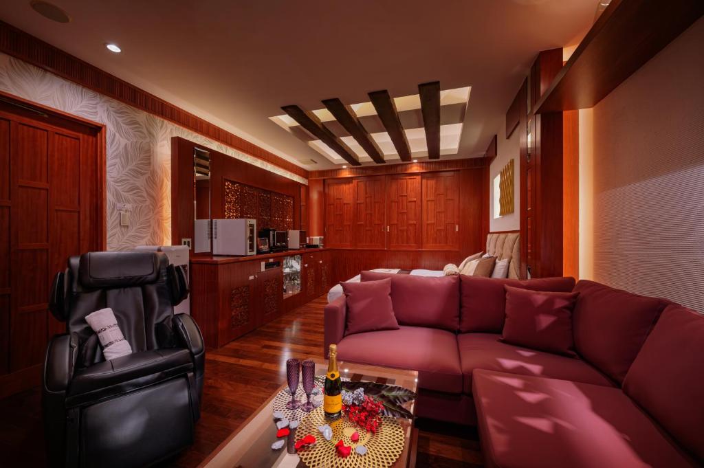 Posezení v ubytování HOTEL Dior7つくば