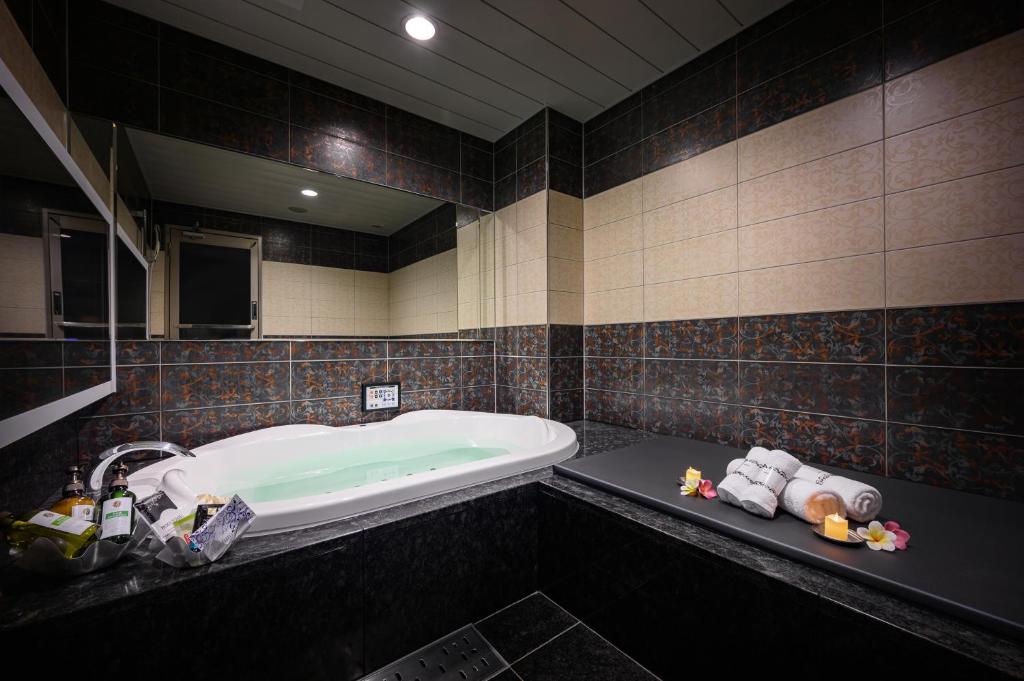 Koupelna v ubytování HOTEL Dior7つくば