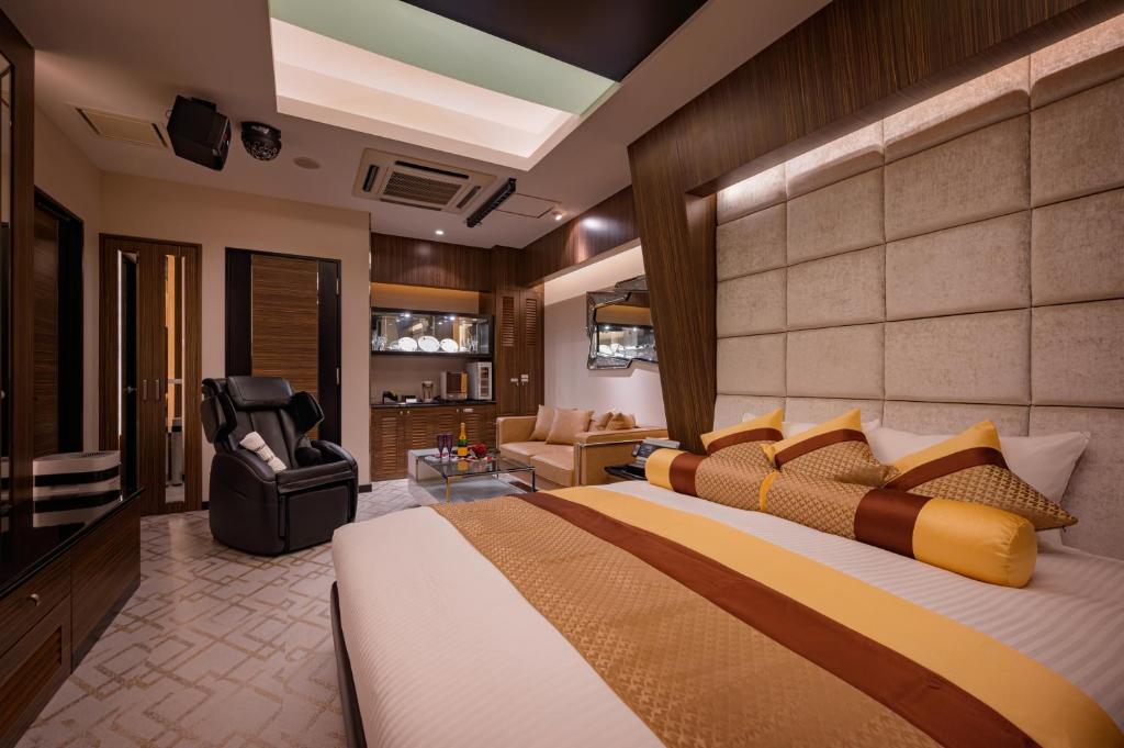 Posezení v ubytování HOTEL Dior7つくば