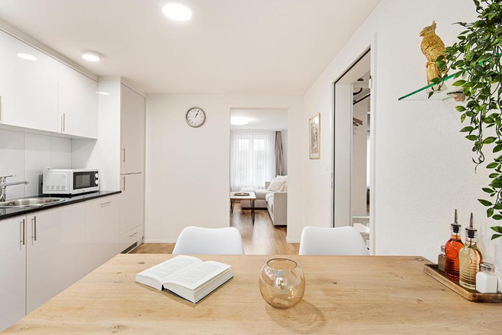 Kuchyň nebo kuchyňský kout v ubytování EH Apartments Venus