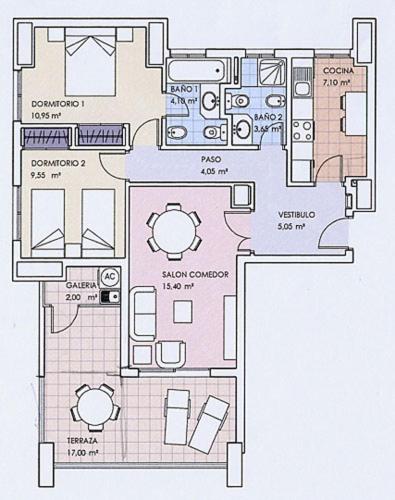 The floor plan of SOLO FAMILIAS TORRESOL