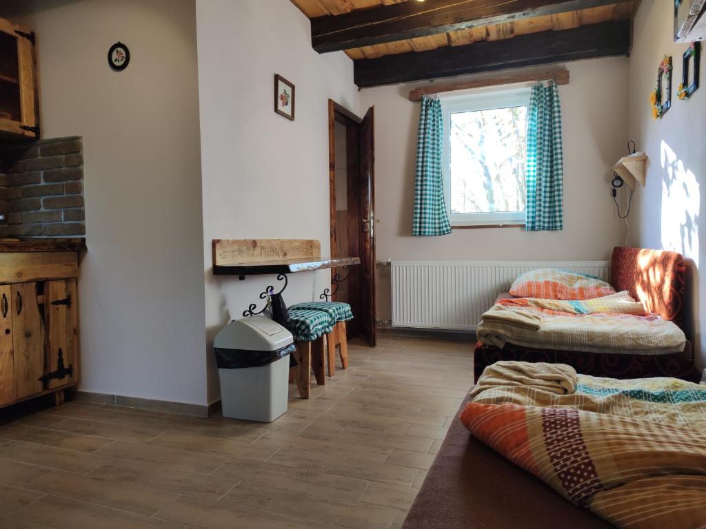 Postel nebo postele na pokoji v ubytování András penzión