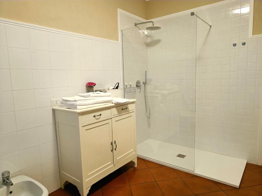 Koupelna v ubytování B&B Treinin