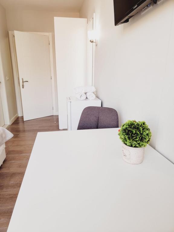 Postel nebo postele na pokoji v ubytování Nuestra Casa