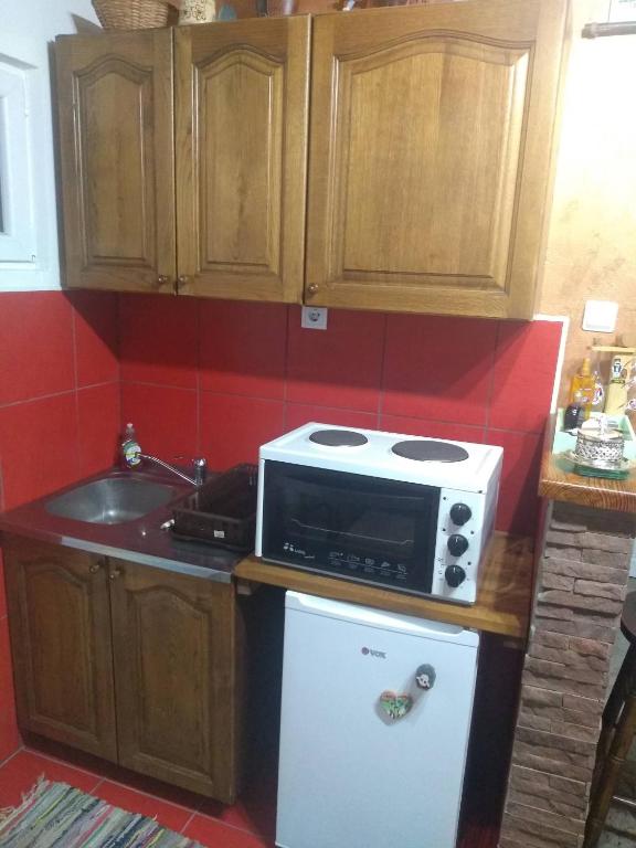 A kitchen or kitchenette at Vikendica Raković
