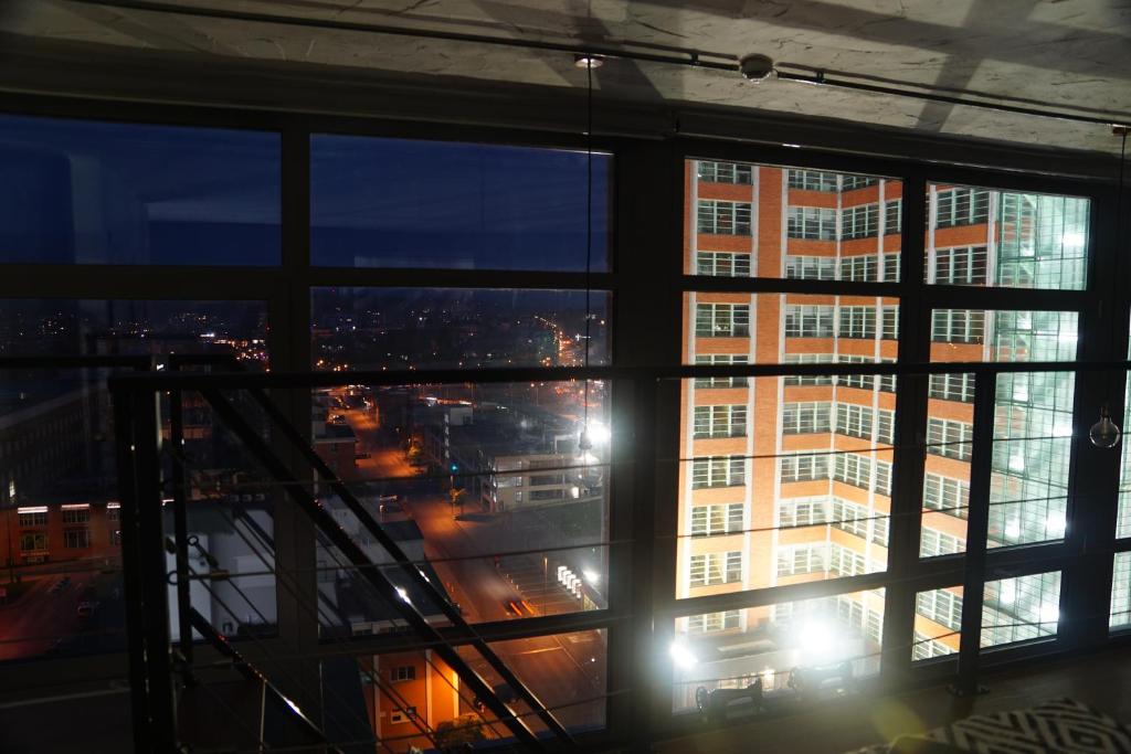 Nespecifikovaný výhled na destinaci Zlín nebo výhled na město při pohledu z apartmánu