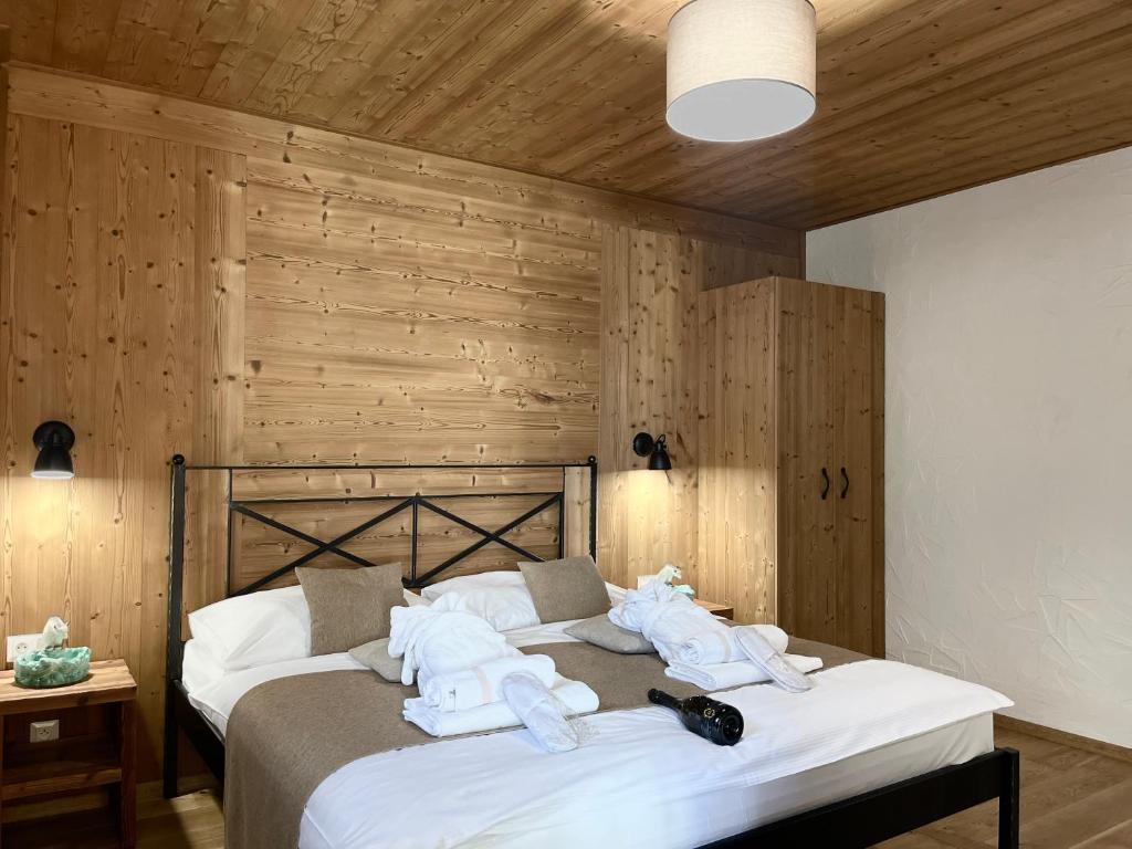 Postel nebo postele na pokoji v ubytování Chalet Otupné