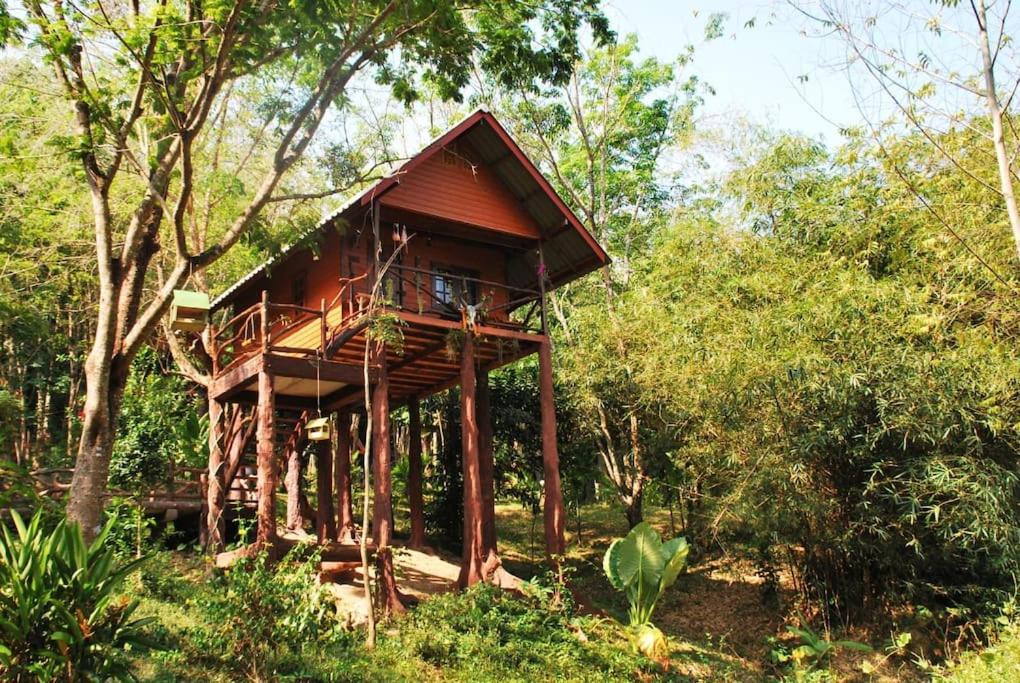 a tree house in the middle of a forest at Treehouse Holidays-Lake View in Ko Yao Noi