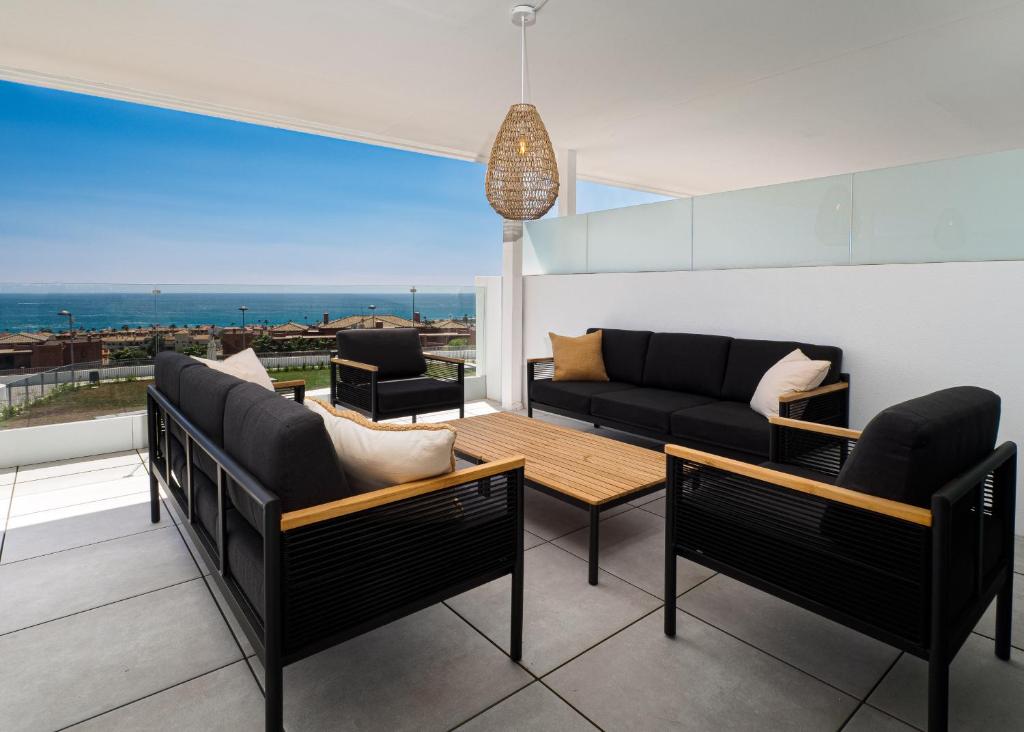 Χώρος καθιστικού στο Via Celere 2325 Luxury Sea View Appartment