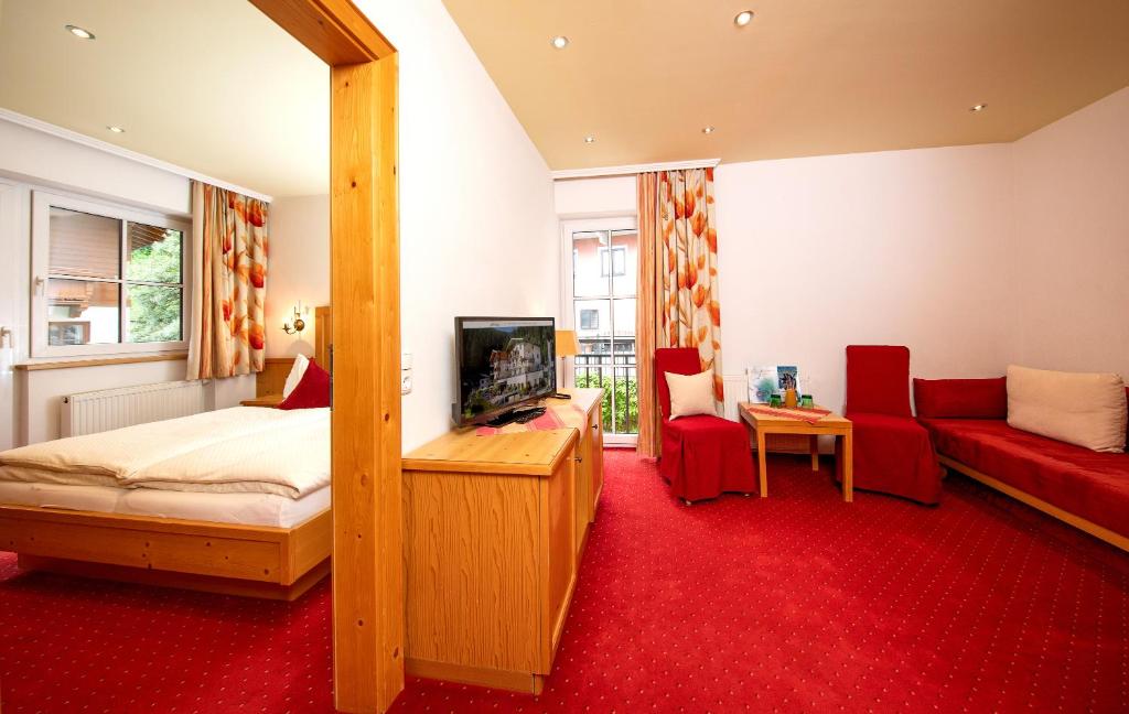 TV a/nebo společenská místnost v ubytování Hotel Der Schmittenhof