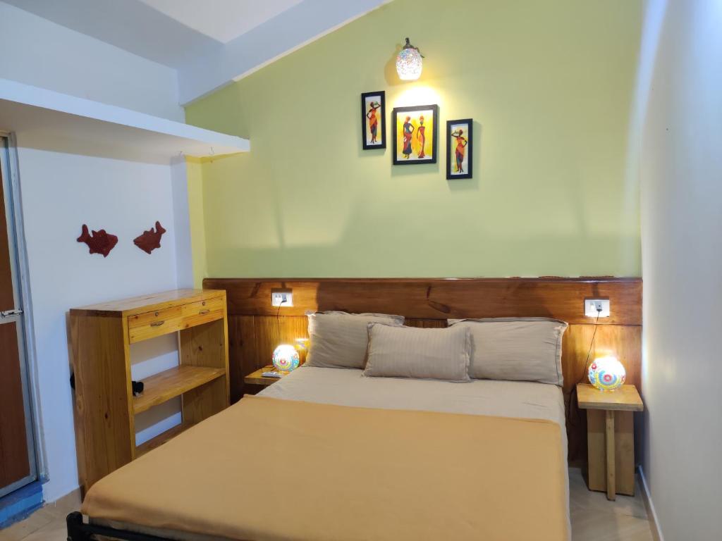 Postel nebo postele na pokoji v ubytování Blue Balloon