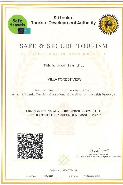 Certifikát, hodnocení, plakát nebo jiný dokument vystavený v ubytování Villa Forest View - No: 50/17