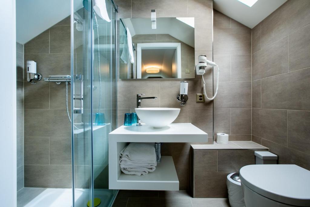 Koupelna v ubytování Auberge des Grands Bois