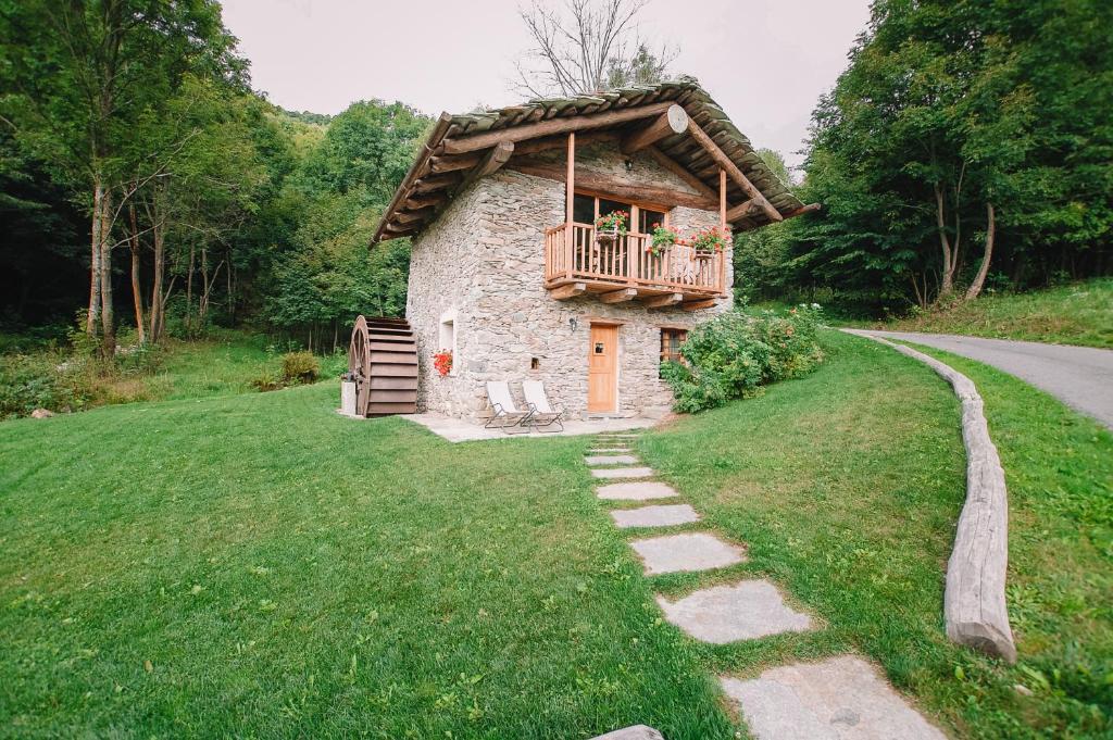 Zahrada ubytování L'Escola e Lou Mulin