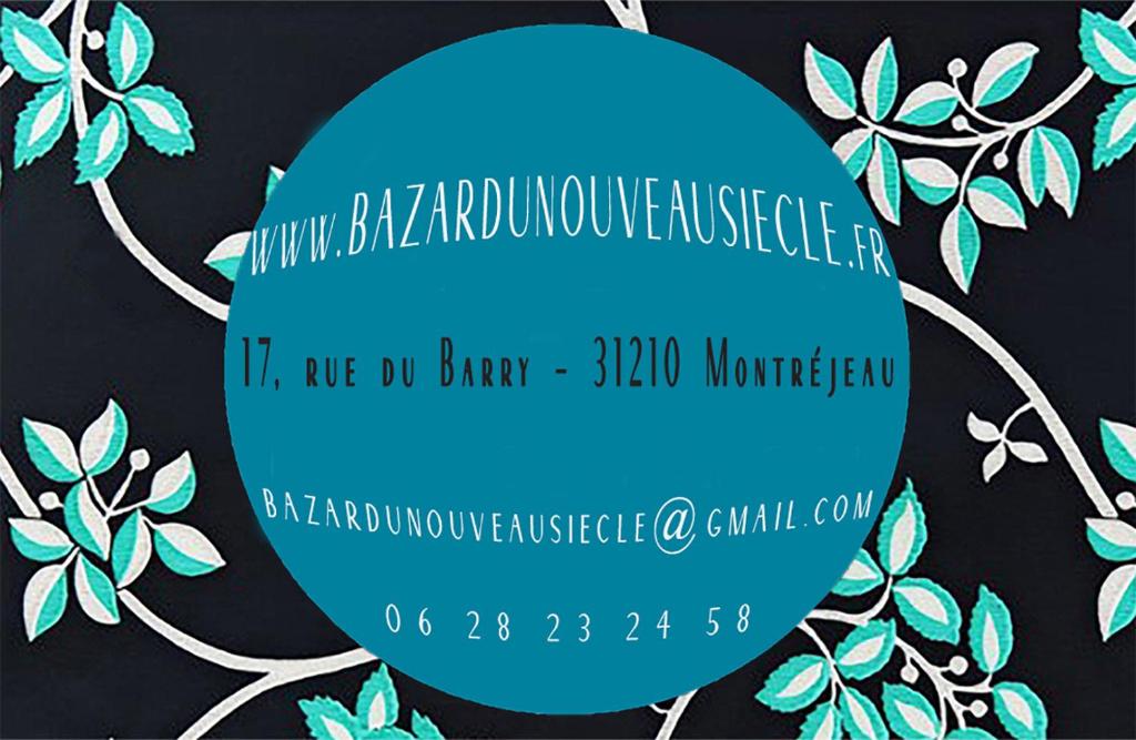 a blue birthday invitation with a tree with leaves at Bazar du Nouveau Siècle in Montréjeau