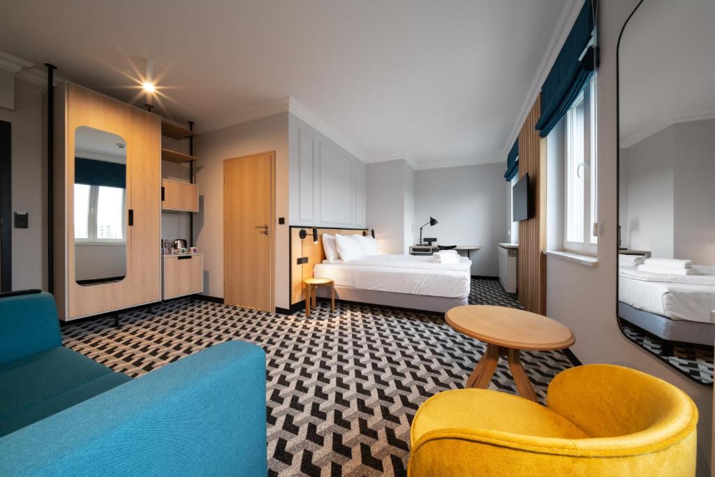 Posteľ alebo postele v izbe v ubytovaní Hotel Tulip Residences Warsaw Targowa