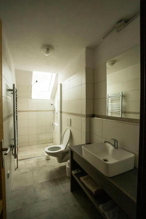 Koupelna v ubytování Statek U Kalinů