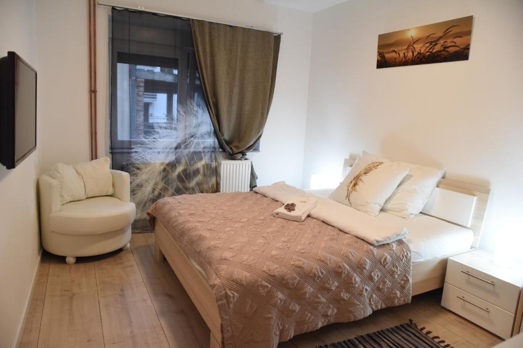 Postel nebo postele na pokoji v ubytování CIRIĆ APARTMANI