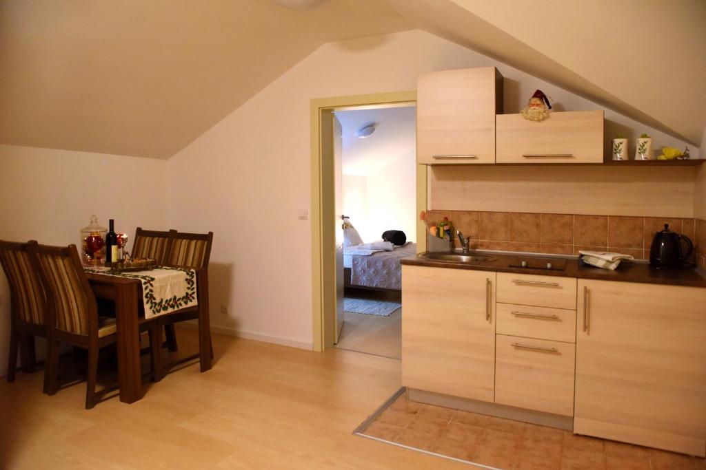 Kuchyň nebo kuchyňský kout v ubytování CIRIĆ APARTMANI