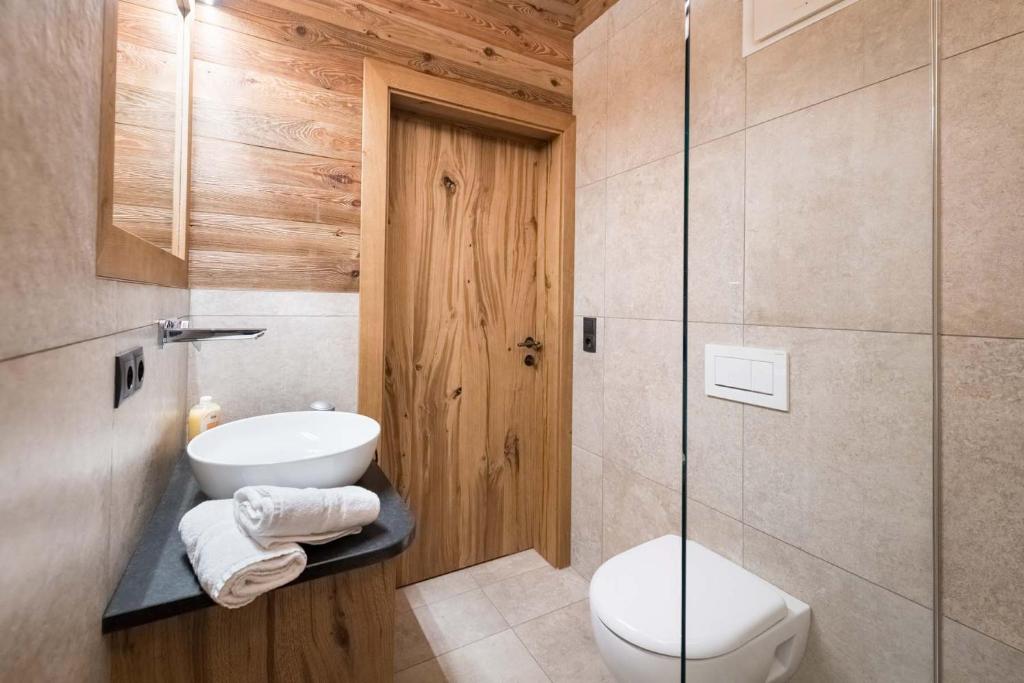 Koupelna v ubytování Chalet-karwendel