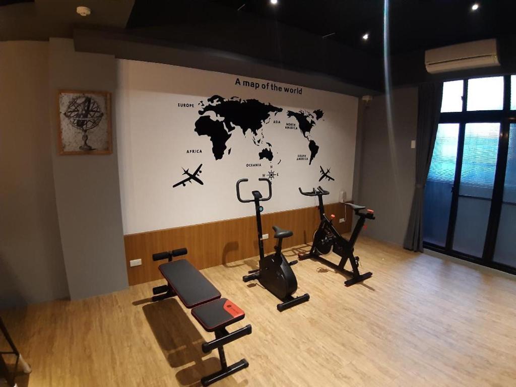 Fitness centrum a/nebo fitness zařízení v ubytování 藏青民宿The Wind Guesthouse-Youth inn