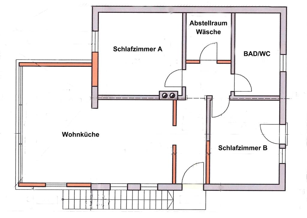 Plán poschodí v ubytovaní Ferienwohnung Alpbachtal