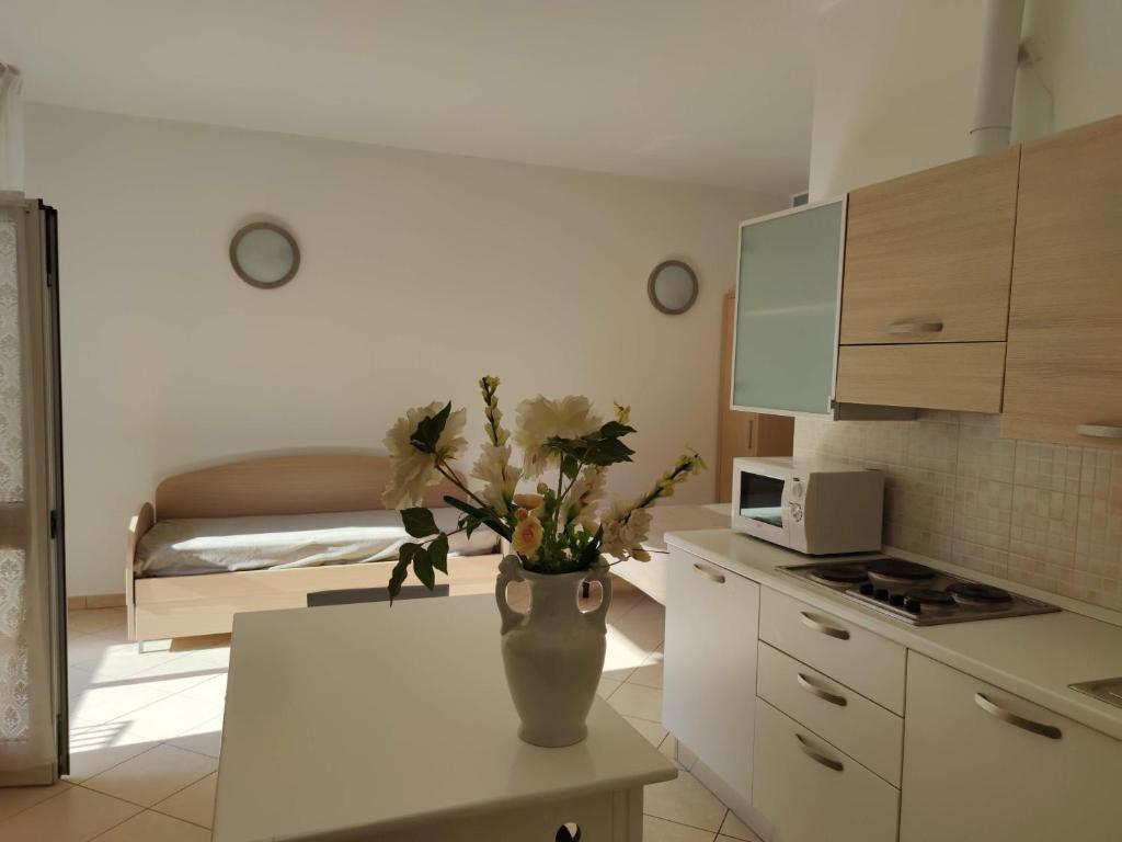 Kuchyň nebo kuchyňský kout v ubytování Hotel Garnì Anna