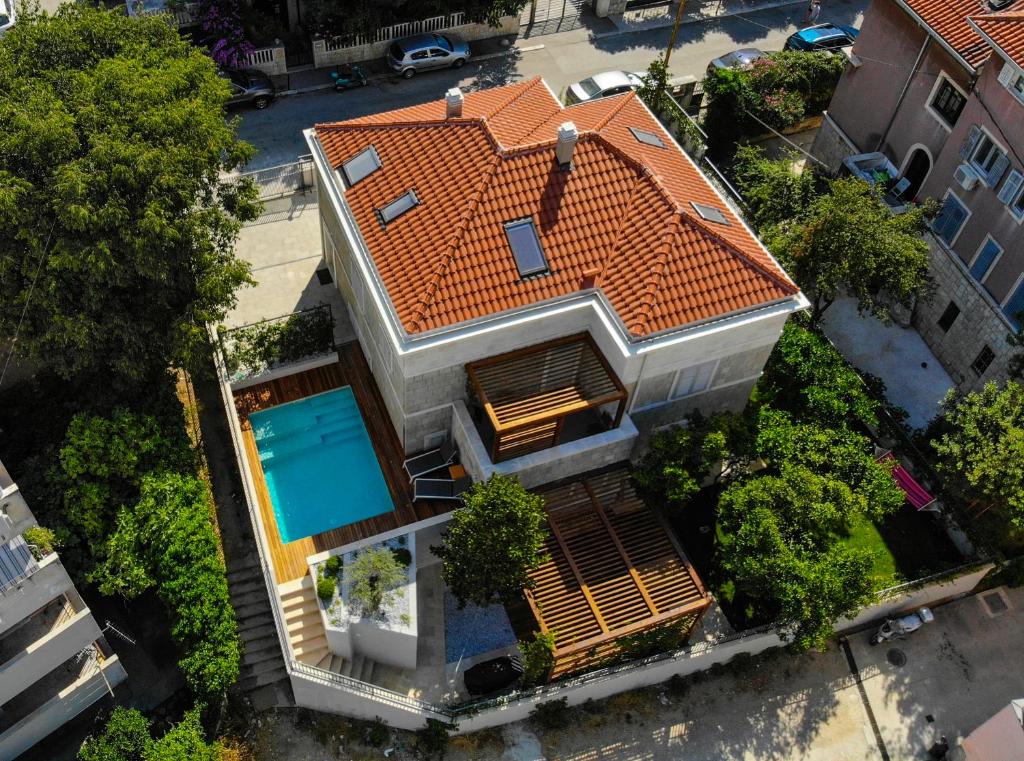 Letecký snímek ubytování Villa Central