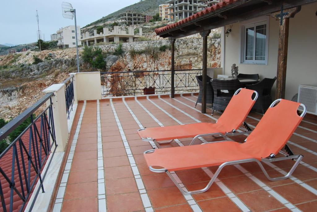 Balkón nebo terasa v ubytování Hotel Panorama Sarande