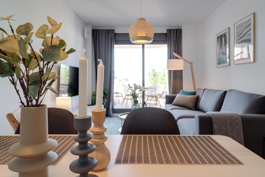 Posezení v ubytování Marinsa Beach, 1 bedroom with seaview
