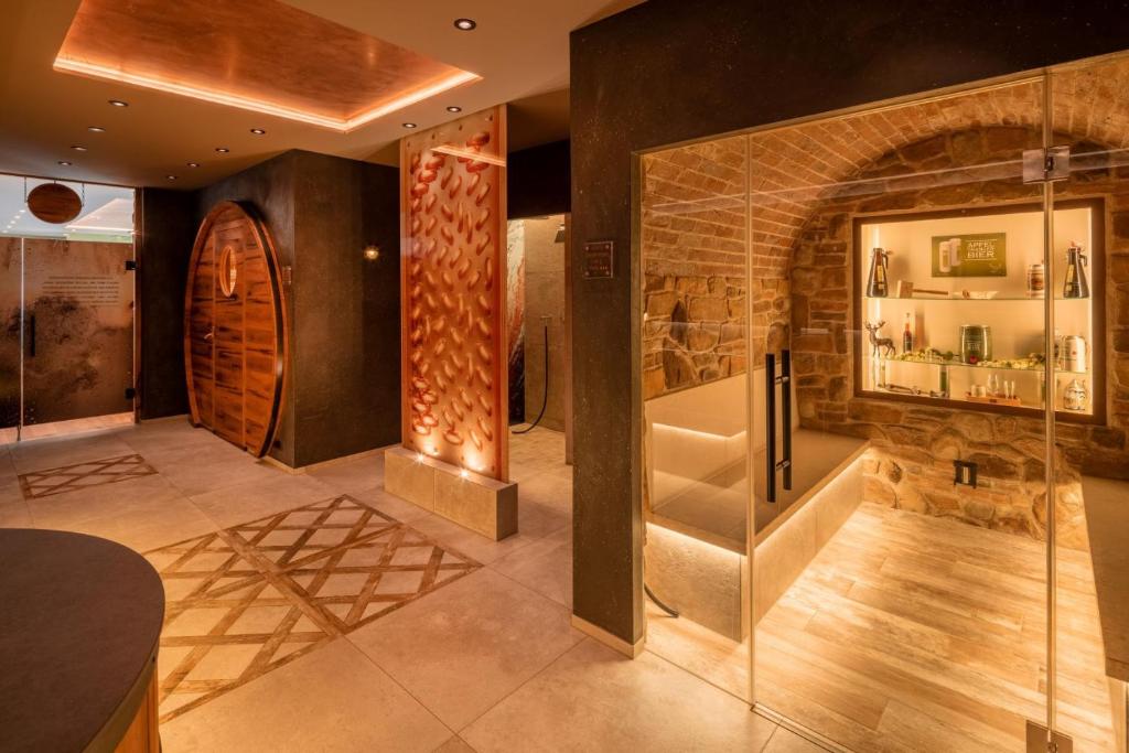 Koupelna v ubytování Landgasthof Hubertus - Braugasthof und Wellnesshotel im Allgäu