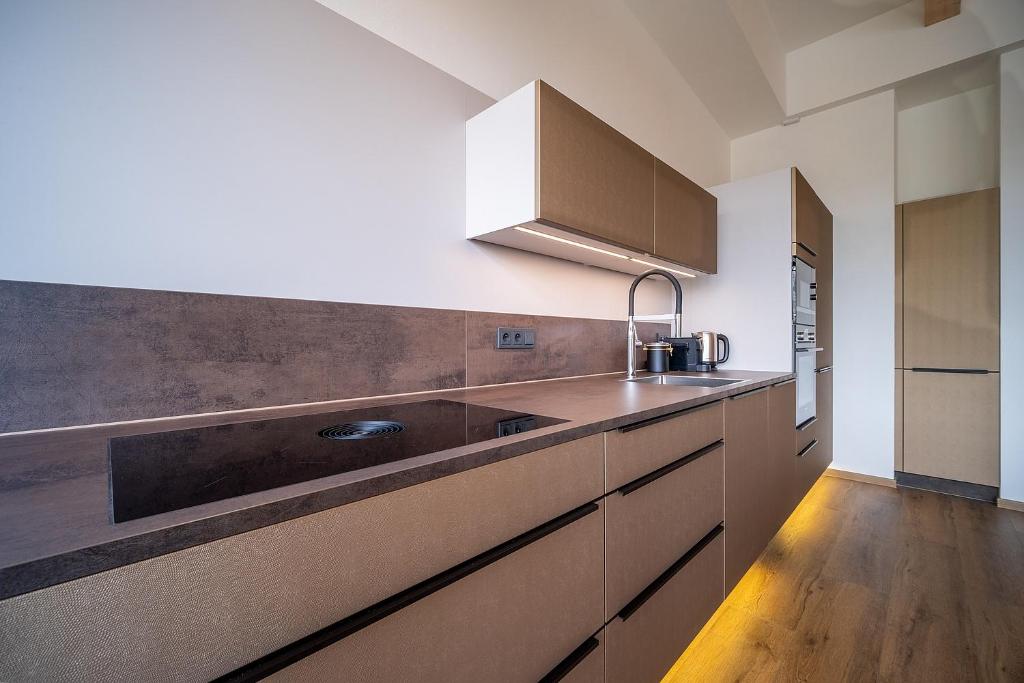 Kuchyň nebo kuchyňský kout v ubytování Lipno Port Apartment C304 - Lipno Home