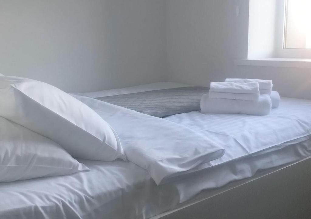 Postel nebo postele na pokoji v ubytování Kyivpasservis Hotel
