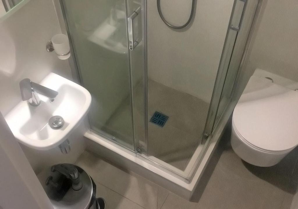 Koupelna v ubytování Kyivpasservis Hotel