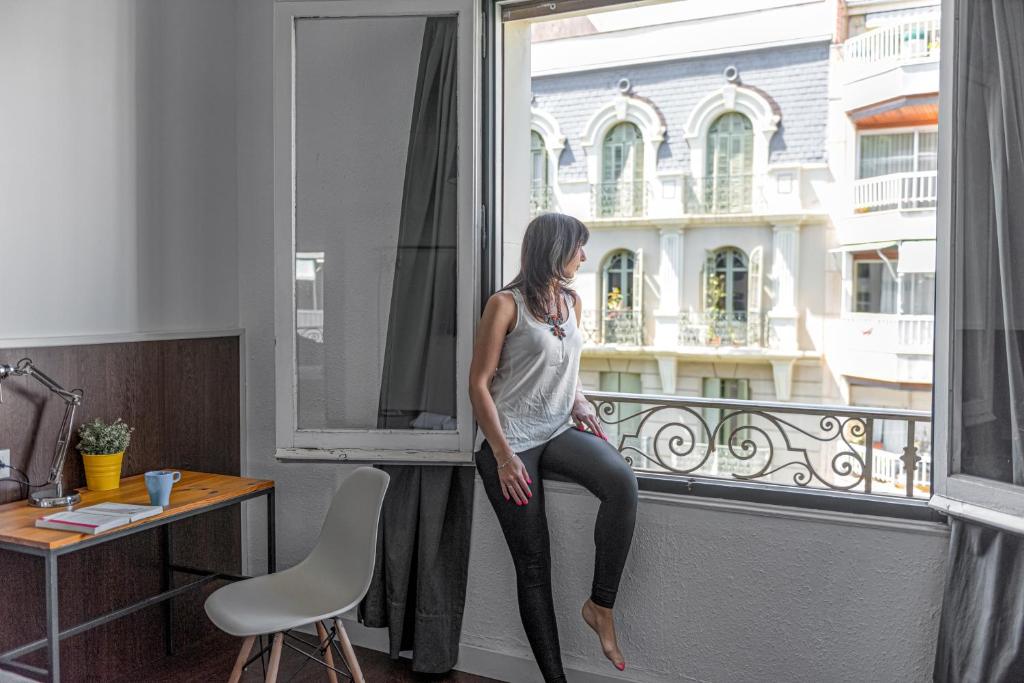 Balkón nebo terasa v ubytování Traveller House