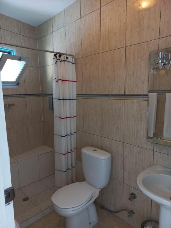 Koupelna v ubytování Hotel Savana