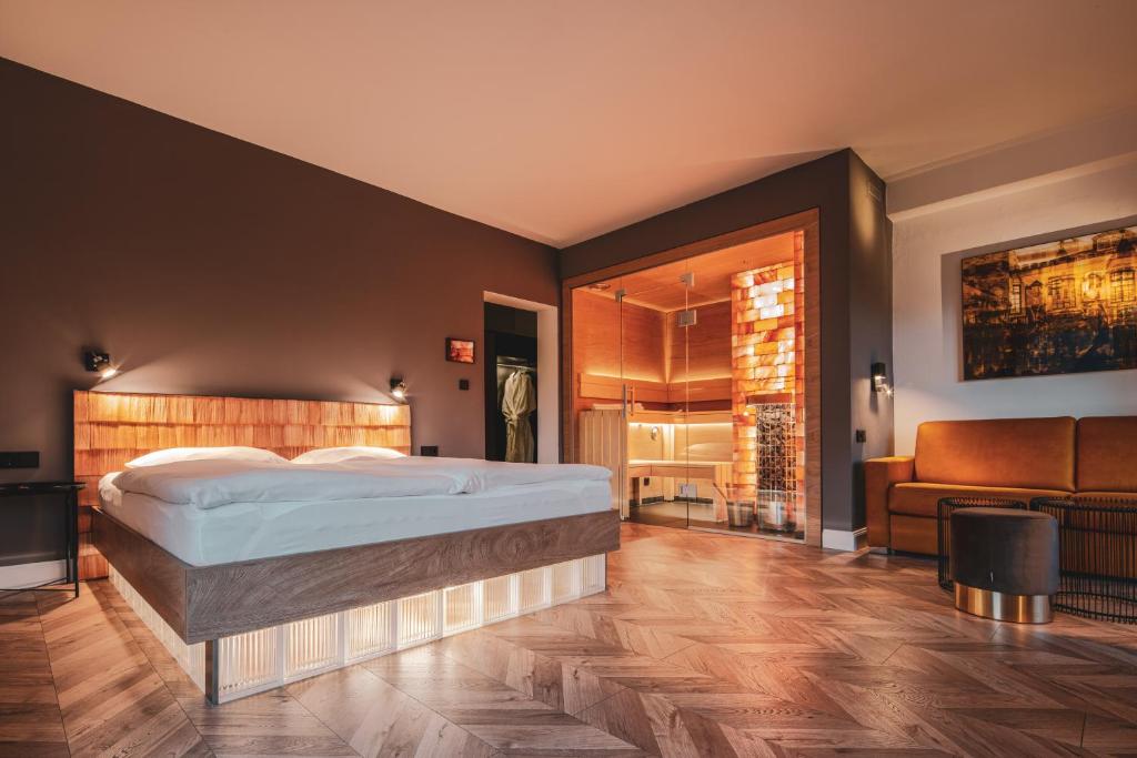 Postel nebo postele na pokoji v ubytování Villa Sonnenhof Boutique-Hotel
