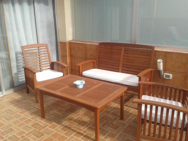 A seating area at Tranquilo apartamento Puerto de la Cruz