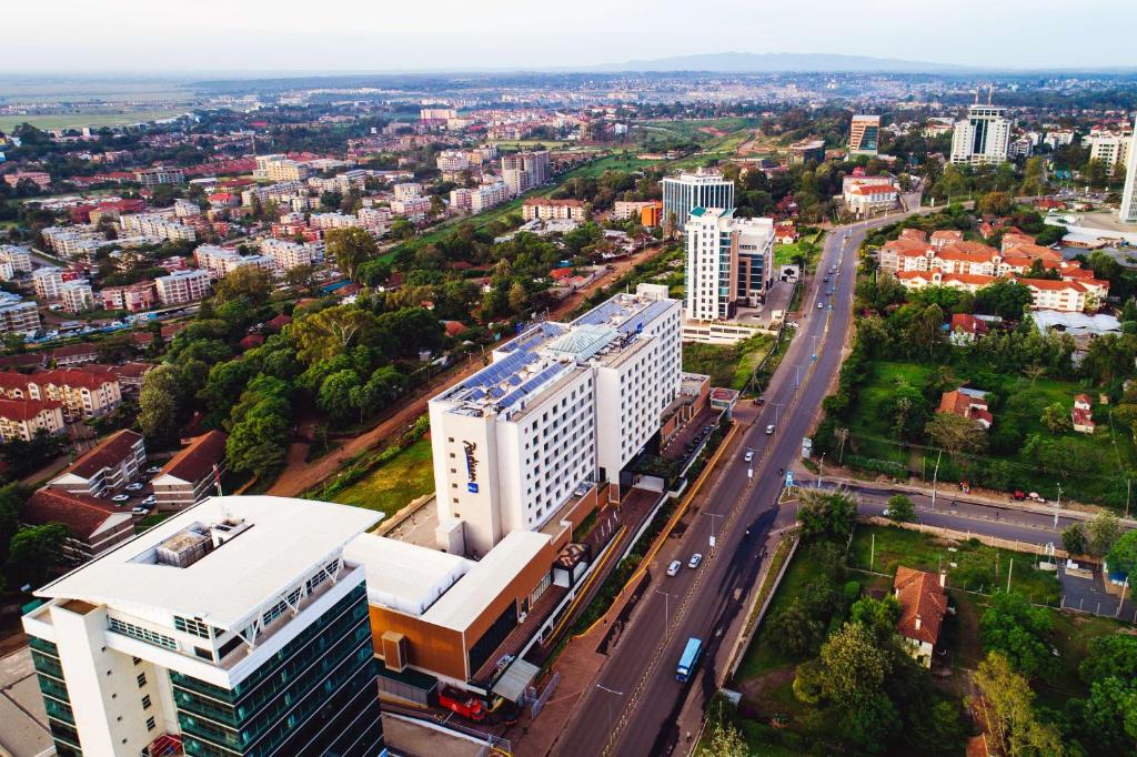 Nespecifikovaný výhled na destinaci Nairobi nebo výhled na město při pohledu z hotelu