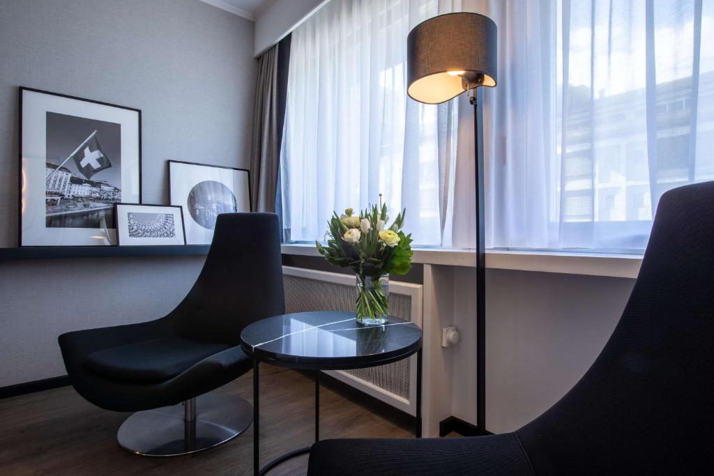 Istumisnurk majutusasutuses Radisson Blu, Basel