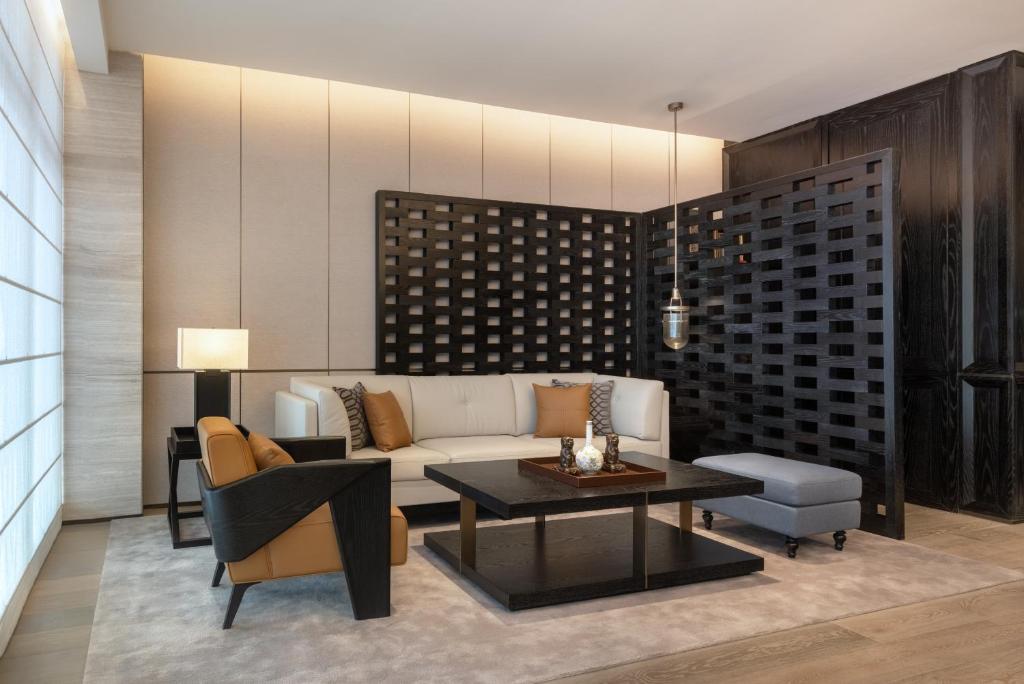 Posezení v ubytování Prime Hotel Beijing Wangfujing