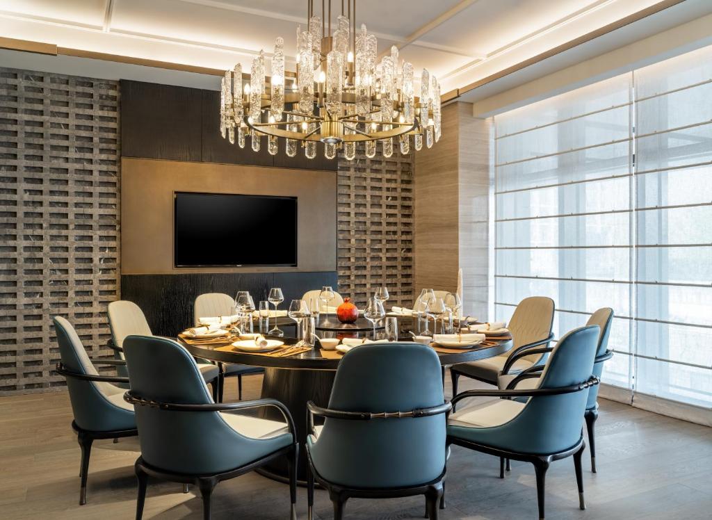 TV a/nebo společenská místnost v ubytování Prime Hotel Beijing Wangfujing