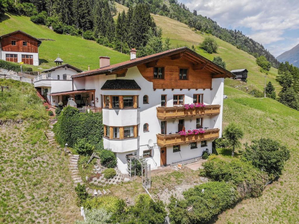 an aerial view of a house on a hill at Apartment Vallis Bella by Interhome in Langesthei