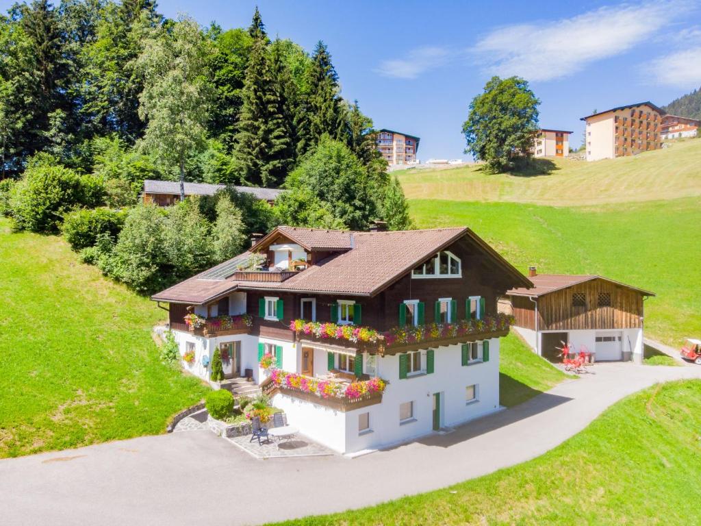 an aerial view of a house at Apartment Mangeng-2 by Interhome in Bartholomäberg