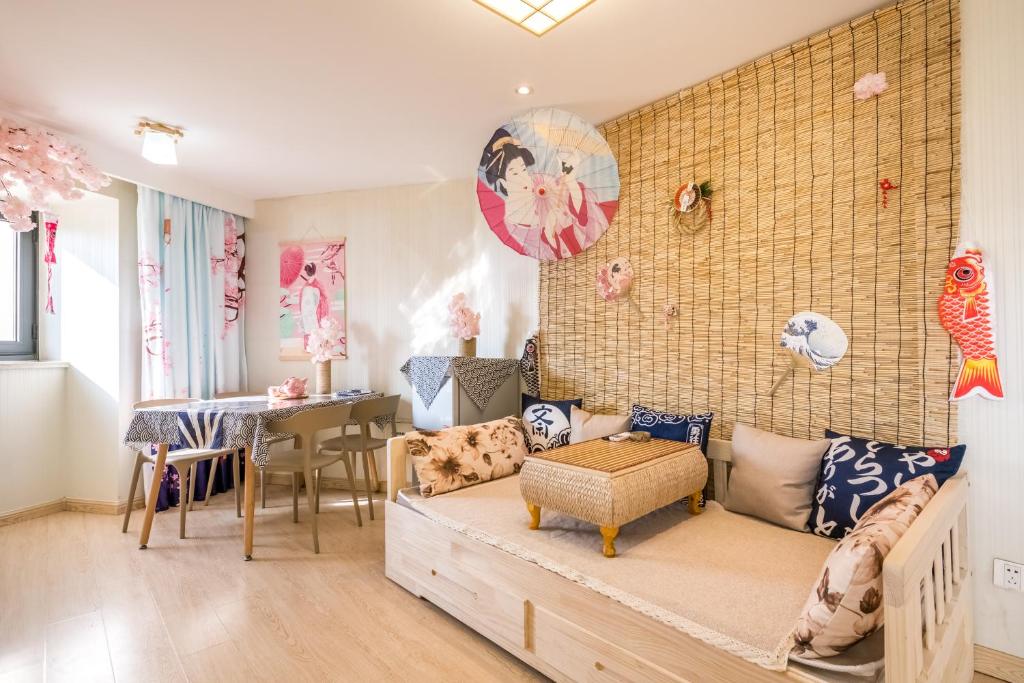 Posezení v ubytování Yu Jing Xuan Boutique Apartment