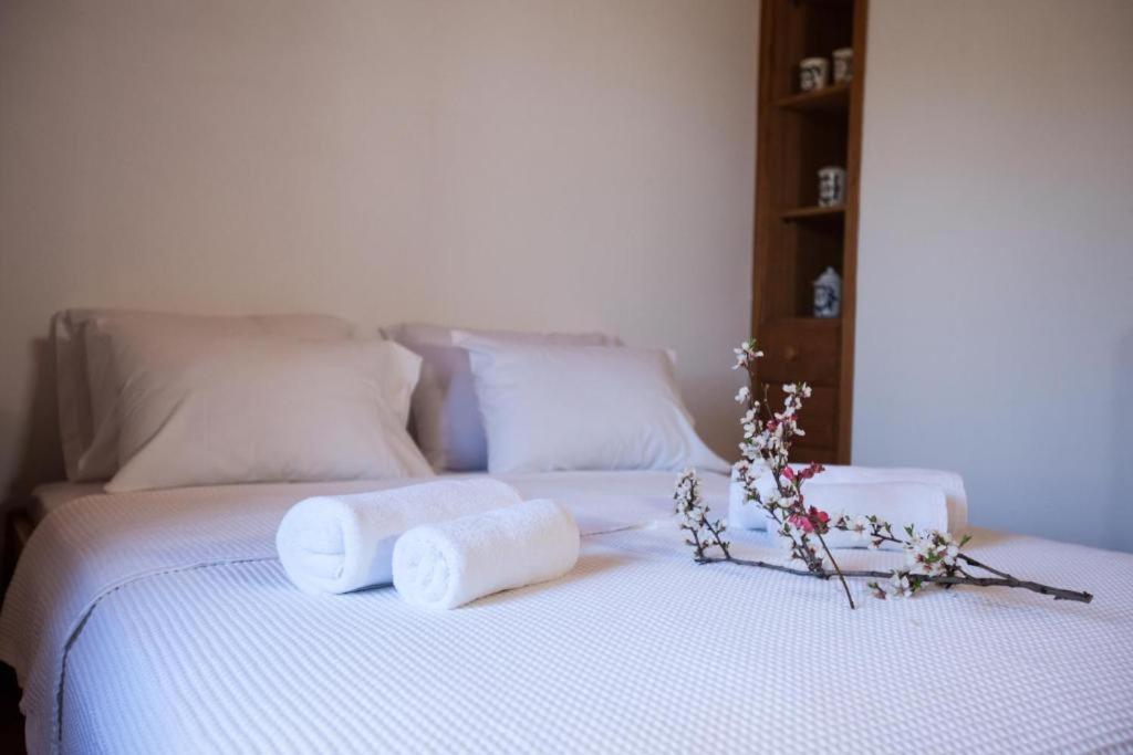 Posteľ alebo postele v izbe v ubytovaní Eremia Rustic House - Entire Villa in Pelion