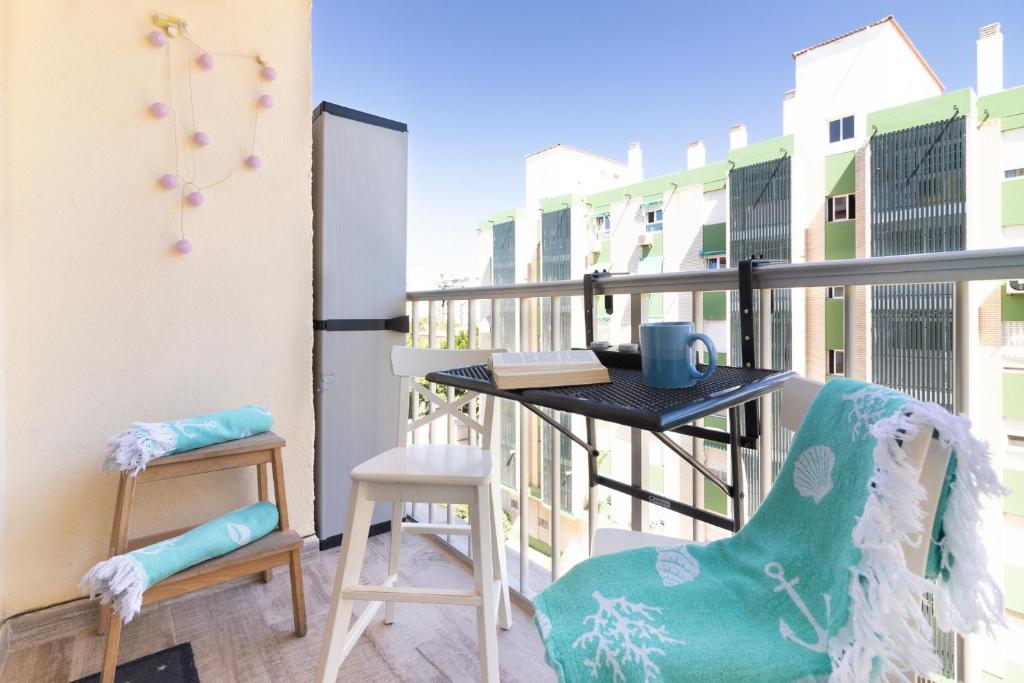 Balkón alebo terasa v ubytovaní Sea & Wave Mendoza Apartment