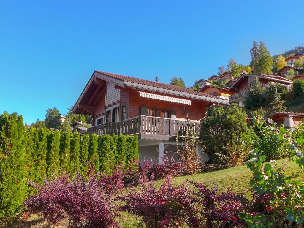 a house on a hill with a garden at Chalet Bivak by Interhome in Nendaz